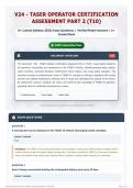 V24 - TASER Operator Certification Assessment Part 2 &lpar;T10&rpar; 8&plus; &lpar;Latest Syllabus 2026&rpar; Exam Questions   Verified Model Answers   A&plus; Graded Bank