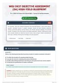 WGU D637 Objective Assessment &lpar;OA&rpar; High-Yield Blueprint 75&plus; &lpar;2026 Full Exam Kit&rpar; Solved Q&A   Correct & Verified Answers