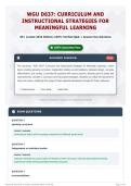 WGU D637  Curriculum and Instructional Strategies for Meaningful Learning 85&plus; &lpar;Latest 2026 Edition&rpar; 100&percnt; Verified Q&A &plus; Answer Key Solutions