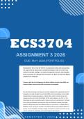 ECS3704 Assignment 3 2026 - Portfolio Distinction &vert; Due May 2026