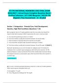 ATI PN MATERNAL NEWBORN CMS FINAL EXAM 2026&sol;2027 &vert; Actual Exam Complete Question Bank &vert; Verified Solutions &vert; ATI CMS Blueprint &vert; NCLEX-PN Aligned &vert; Pass Guaranteed - A&plus; Graded&NewLine;&NewLine;
