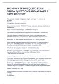 MICHIGAN 7F MOSQUITO EXAM STUDY QUESTIONS AND ANSWERS 100&percnt; CORRECT