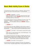 Basic Math Ability Exam A Relias