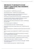 MICHIGAN 7F MOSQUITO EXAM 2026&sol;27 QUESTIONS AND ANSWERS 100&percnt; CORRECT