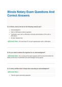 Illinois Notary Exam Questions And&NewLine;Correct Answers