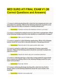 MED SURG ATI FINAL EXAM V1 &lpar;90 &NewLine;Correct Questions and Answers&rpar;