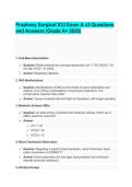 Prophecy Surgical ICU Exam A v3 Questions&NewLine;and Answers &lpar;Grade A&plus; 2026&rpar;