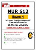 NUR 612 Exam 4 &ndash; Health Assessment Diagnostic Reasoning &ndash; St&period; Thomas