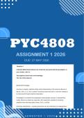 PYC4808 Assignment 1 2026 - Distinction &vert; Due 27 May 2026