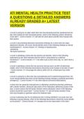 ATI MENTAL HEALTH PRACTICE TEST A QUESTIONS & DETAILED ANSWERS ALREADY GRADED A&plus; LATEST VERSION