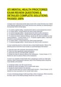 ATI MENTAL HEALTH PROCTORED EXAM REVIEW QUESTIONS & DETAILED COMPLETE SOLUTIONS PASSED 100&percnt;