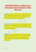 GEORGIA HISTORY EXEMPTION Exam 2026&vert;2027 Advanced &NewLine;Practice Questions and Answers with Complete A&plus; Solutions &NewLine;100&percnt; Correct&excl;&excl;&excl;