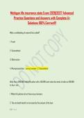 Michigan life insurance state Exam 2026&vert;2027 Advanced &NewLine;Practice Questions and Answers with Complete A&plus; &NewLine;Solutions 100&percnt; Correct&excl;&excl;&excl;