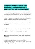 NEWBORN&lowbar;SAUNDERS&lowbar;NCLEX&lowbar;FINAL&lowbar;EXAM&lowbar;SCRIPT&lowbar;2026&lowbar;COMPREHENSIVE&lowbar;QUESTIONS