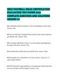 NFHS&lowbar;FOOTBALL&lowbar;RULES&lowbar;CERTIFICATION&lowbar;EVALUATION&lowbar;TEST&lowbar;PAPER&lowbar;2026&lowbar;COMPLETE