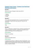 Captain's Career Course - Common Core Final Exam Questions and Answers&NewLine;&NewLine;