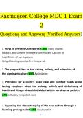 Rasmussen College MDC 1 Exam 2 Practice Questions and Answers