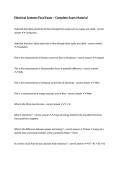 Electrical Systems Final Exam &ndash; Complete Exam Material