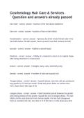 Cosmetology Hair Care and Services Practice Questions and Answers
