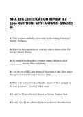 NHA EKG CERTIFICATION REVIEW SET&NewLine;2026 QUESTIONS WITH ANSWERS GRADED&NewLine;A&plus;