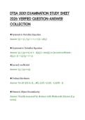DTSA 5001 EXAMINATION STUDY SHEET&NewLine;2026 VERIFIED QUESTION&ndash;ANSWER&NewLine;COLLECTION&NewLine;