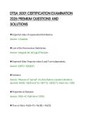 DTSA 5001 CERTIFICATION EXAMINATION&NewLine;2026 PREMIUM QUESTIONS AND&NewLine;SOLUTIONS&NewLine;