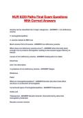 NUR 6220 Patho Final Exam Questions With Correct Answers&NewLine;