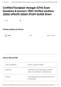 Certified Floodplain Manager &lpar;CFM&rpar; Exam Questions & Answers &vert; 100&percnt; Verified solutions &lpar;2026&rpar; UPDATE &vert;2026&excl;&excl; STUDY GUIDE EXAM&NewLine;&NewLine;