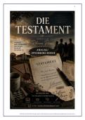 Die Testament &ndash; Analise&sol;Opsomming-boekie &vert; Graad 10 Afrikaans Huistaal &commat;Juffrou Ansie