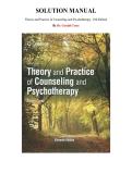 Solution Manual for Theory and Practice of Counseling and Psychotherapy&comma; International Edition&comma; 11th Edition by Gerald Corey&comma; Chapter 1-15 &vert; All Chapters