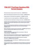 FINA 3317 Final Exam Questions With Correct Answers