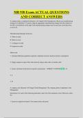 MB 920 Exam ACTUAL QUESTIONS &NewLine;AND CORRECT ANSWERS