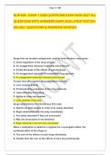 NUR 600 - EXAM 1 2026 QUESTIONS EXAM 2026-2027 ALL &NewLine;QUESTIONS WITH ANSWERS EXAM 2026 LATEST EDITION  &NewLine;SOLVED  QUESTIONS & ANSWERS VERIFIED    