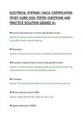 ELECTRICAL SYSTEMS 1 SACA CERTIFICATION&NewLine;STUDY GUIDE 2026 TESTED QUESTIONS AND&NewLine;PRACTICE SOLUTION GRADED A&plus;