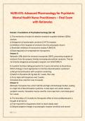 NURS 676&colon; Advanced Pharmacology for Psychiatric &NewLine;Mental Health Nurse Practitioners &ndash; Final Exam &NewLine;with Rationales