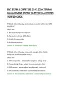 EMT EXAM 6 CHAPTERS 33-41 2026 TRAUMA&NewLine;MANAGEMENT REVIEW QUESTIONS ANSWERS&NewLine;VERIFIED GUIDE
