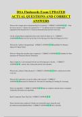 DSA Flashcards Exam UPDATED &NewLine;ACTUAL QUESTIONS AND CORRECT &NewLine;ANSWERS