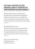 EMT EXAM 6 CHAPTERS 33-41 2026&NewLine;EMERGENCY MEDICAL TECHNICIAN TEST&NewLine;PAPER QUESTIONS SOLUTIONS GRADED A&plus;&NewLine;