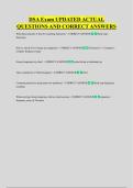 DSA Exam UPDATED ACTUAL &NewLine;QUESTIONS AND CORRECT ANSWERS