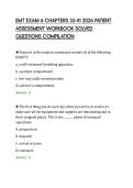 EMT EXAM 6 CHAPTERS 33-41 2026 PATIENT&NewLine;ASSESSMENT WORKBOOK SOLVED&NewLine;QUESTIONS COMPILATION&NewLine;