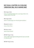 EMT EXAM 6 CHAPTERS 33-41 2026 EMS&NewLine;OPERATIONS DRILL PACK ANSWER SHEET