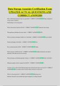 Data Storage Associate Certification Exam &NewLine;UPDATED ACTUAL QUESTIONS AND &NewLine;CORRECT ANSWERS