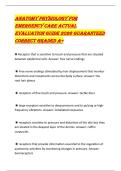 ANATOMY PHYSIOLOGY FOR&NewLine;EMERGENCY CARE PRACTICE SET 2026&NewLine;COMPLETE SOLUTIONS GRADED A&plus;
