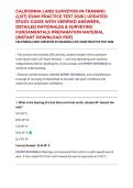 CALIFORNIA LAND SURVEYOR-IN-TRAINING &lpar;LSIT&rpar; EXAM PRACTICE TEST 2026&sol;2027 &vert; UPDATED STUDY GUIDE WITH VERIFIED ANSWERS&comma; DETAILED RATIONALES & SURVEYING FUNDAMENTALS PREPARATION MATERIAL &lpar;INSTANT DOWNLOAD PDF&rpar;