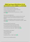 PERT Test Exam UPDATED ACTUAL &NewLine;QUESTIONS AND CORRECT ANSWERS