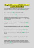 Mktg 3010 Final Exam QUESTIONS AND &NewLine;CORRECT ANSWERS