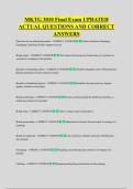 MKTG 3010 Final Exam UPDATED &NewLine;ACTUAL QUESTIONS AND CORRECT &NewLine;ANSWERS