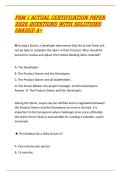 PSM I ACTUAL CERTIFICATION PAPER 2026 QUESTIONS WITH SOLUTIONS GRADED A