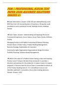 PSM I PROFESSIONAL SCRUM TEST PAPER 2026 ACCURATE SOLUTIONS GRADED A&period;