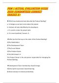PSM I ACTUAL EVALUATION GUIDE 2026 GUARANTEED CORRECT GRADED A